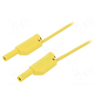 Test lead | 16A | banana plug 4mm,both sides | Len: 1.5m | yellow