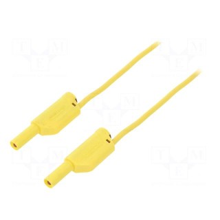Test lead | 16A | banana plug 4mm,both sides | Len: 1m | yellow