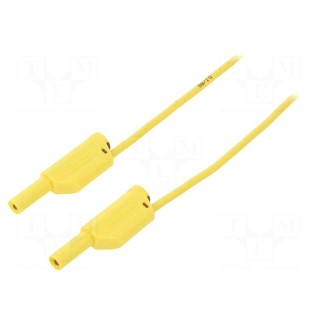 Test lead | 16A | banana plug 4mm,both sides | Len: 2m | yellow