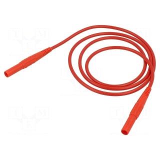 Test lead | 19A | banana plug 4mm x2 | insulated | Urated: 1kV | red