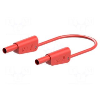 Test lead | 19A | banana plug 4mm,both sides | Urated: 1kV | red
