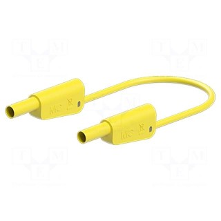 Test lead | 19A | banana plug 4mm,both sides | Urated: 1000V | yellow