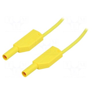 Test lead | 19A | banana plug 4mm,both sides | Urated: 1kV | yellow
