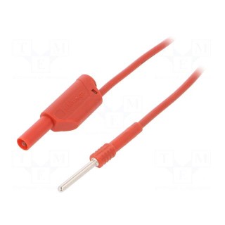 Test lead | 19A | Len: 1m | red | Cond.cross sec: 1mm2 | Rcont max: 15mΩ