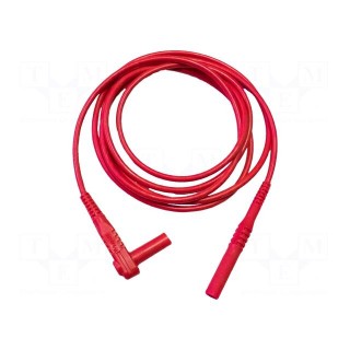 Test lead | 20A | banana plug 4mm,angular banana plug 4mm | red