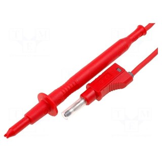 Test lead | 25A | with 4mm axial socket | Len: 1m | red