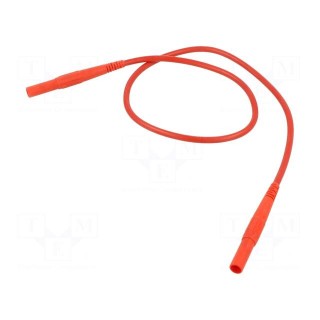 Test lead | 32A | banana plug 4mm x2 | insulated | Len: 0.5m | red