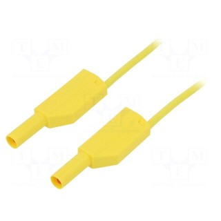 Test lead | 32A | banana plug 4mm,both sides | Len: 1.5m | yellow