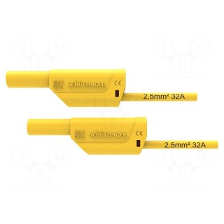Test lead | 32A | banana plug 4mm,both sides | Urated: 1kV | Len: 2m
