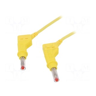 Test lead | 32A | banana plug 4mm,both sides | Urated: 600V | yellow