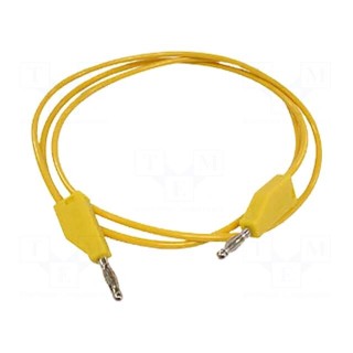 Test lead | 30VAC | 3A | banana plug 4mm,both sides | Len: 1m | yellow