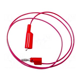 Test lead | 5A | banana plug 4mm,aligator clip | Urated: 300V | red