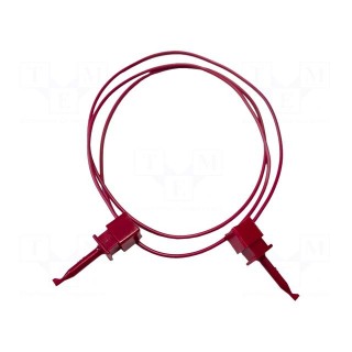 Test lead | 5A | clip-on hook probe,both sides | Urated: 300V | red