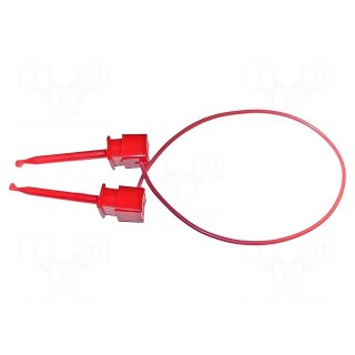 Test lead | 5A | clip-on hook probe,both sides | Urated: 300V | red