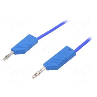Test lead | 60VDC | 16A | with 4mm axial socket | Len: 0.5m | blue