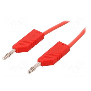 Test lead | 60VDC | 16A | with 4mm axial socket | Len: 0.5m | red