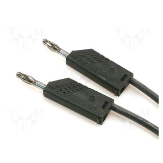 Test lead | 60VDC | 16A | with 4mm axial socket | Len: 1.5m | black