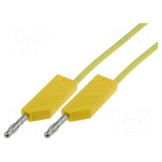 Test lead | 60VDC | 16A | with 4mm axial socket | Len: 1m | yellow