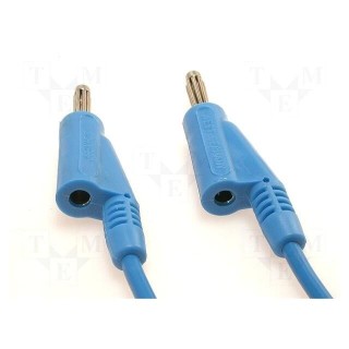 Test lead | 60VDC | 20A | banana plug 4mm,both sides | Len: 1m | blue