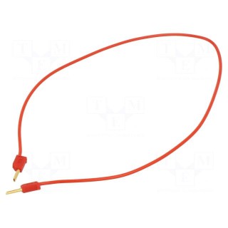 Test lead | 60VDC | 30VAC | 10A | non-insulated | Len: 0.45m | red