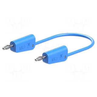 Test lead | 60VDC | 30VAC | 32A | banana plug 4mm,both sides | blue