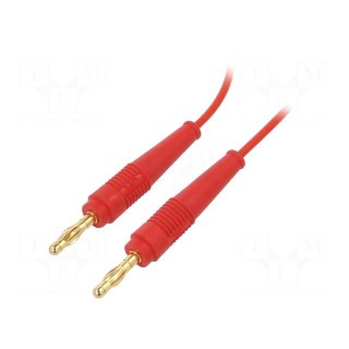 Test lead | 60VDC | 30VAC | 19A | banana plug 4mm,both sides | red
