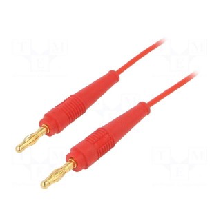 Test lead | 60VDC | 30VAC | 19A | banana plug 4mm,both sides | red