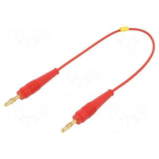 Test lead | 60VDC | 30VAC | 19A | banana plug 4mm,both sides | red