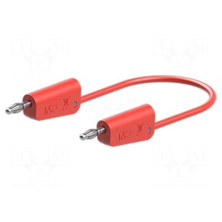 Test lead | 60VDC | 30VAC | banana plug 4mm,both sides | Len: 1m | red