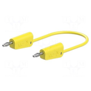 Test lead | 60VDC | 30VAC | 19A | banana plug 4mm,both sides | yellow