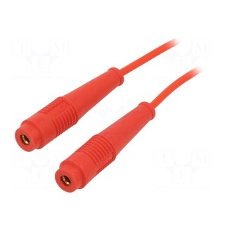 Test lead | 60VDC | 30VAC | 19A | banana socket 4mm,both sides | red
