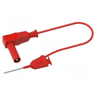 Test lead | 60VDC | 30VAC | 1A | Len: 0.5m | red | Insulation: silicone