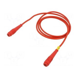 Test lead | 60VDC | 30VAC | 32A | banana socket 4mm,both sides | red