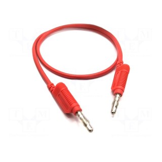 Test lead | 60VDC | 32A | banana plug 4mm,both sides | Len: 0.25m | red