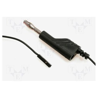 Test lead | 60VDC | 3A | with 4mm axial socket | Len: 1m | black