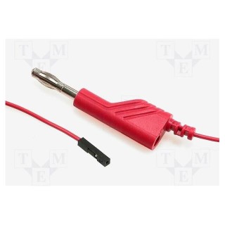Test lead | 60VDC | 3A | with 4mm axial socket | Len: 1m | red