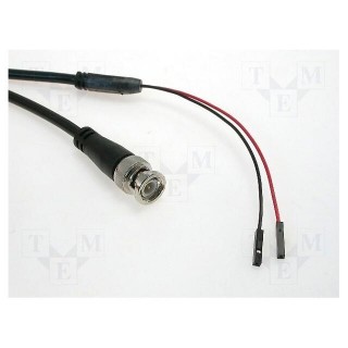 Test lead | 60VDC | 2x 0.64mm socket-BNC plug | Len: 1.2m | Z: 50Ω