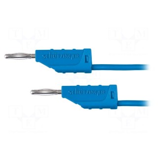 Test lead | 70VDC | 33VAC | 10A | banana plug 2mm,both sides | blue