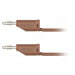 Test lead | 70VDC | 33VAC | 16A | banana plug 4mm,both sides | brown