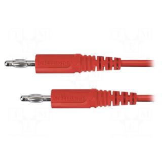 Test lead | 70VDC | 33VAC | 16A | banana plug 4mm,both sides | red