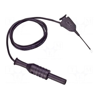 Test lead | 70VDC | 33VAC | 1A | banana plug 2mm,aligator clip | black