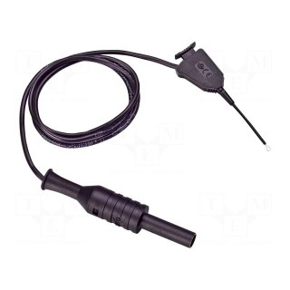 Test lead | 70VDC | 33VAC | 1A | clip-on hook probe,banana plug 4mm