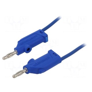 Test lead | 70VDC | 33VAC | 32A | banana plug 4mm,both sides | blue
