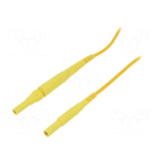 Test lead | 8A | banana plug 4mm,both sides | Len: 2m | yellow