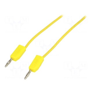 Test lead | 2mm banana plug-2mm banana plug | Len: 1m | yellow