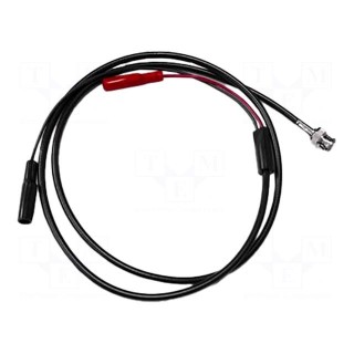 Test lead | BNC plug,aligator clip x2 | Len: 0.9m | red and black