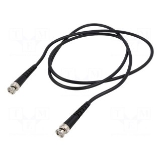 Test lead | BNC plug,both sides | Len: 1.5m | black | Z: 50Ω | RG223/U