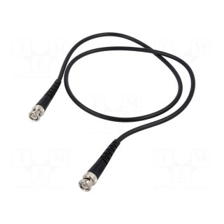 Test lead | BNC plug,both sides | Len: 1m | black | Z: 50Ω | RG223/U