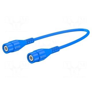 Test lead | BNC plug,both sides | Len: 1m | blue | Z: 50Ω | brass
