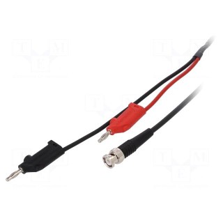 Test lead | Len: 2m | red and black | 1GHz | Plating: nickel plated
